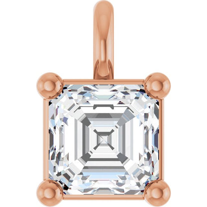 1/3 CT Lab-Grown Diamond Dangle, 4.45 mm x 4.45 mm