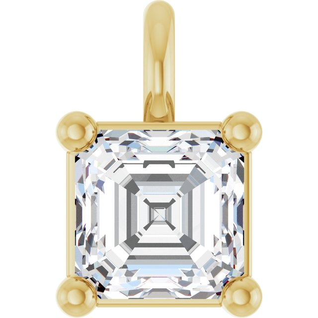 1/3 CT Lab-Grown Diamond Dangle, 4.45 mm x 4.45 mm