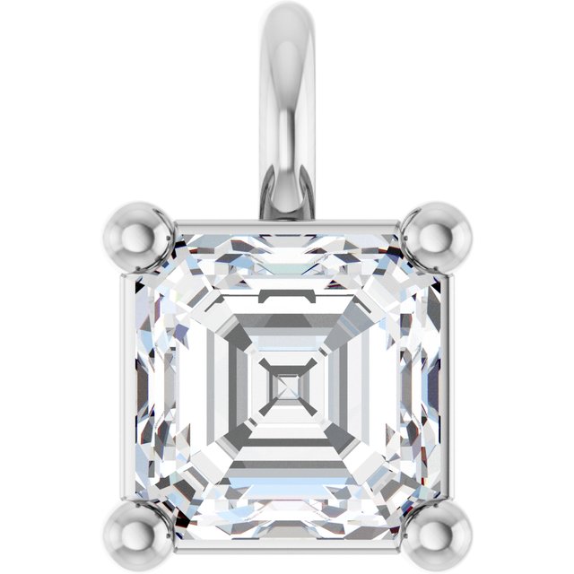 1/3 CT Lab-Grown Diamond Dangle, 4.45 mm x 4.45 mm