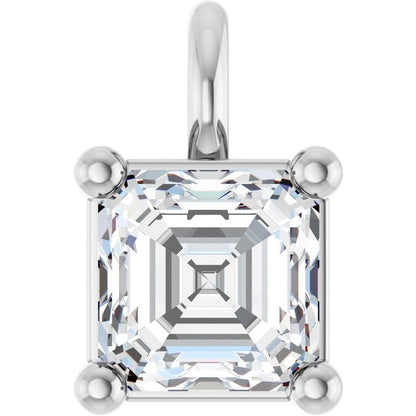 1/3 CT Lab-Grown Diamond Dangle, 4.45 mm x 4.45 mm