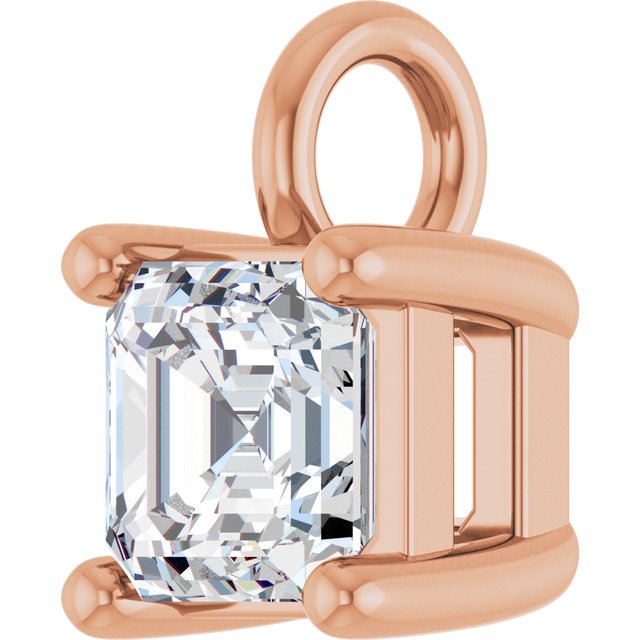 1/3 CT Lab-Grown Diamond Dangle, 4.45 mm x 4.45 mm