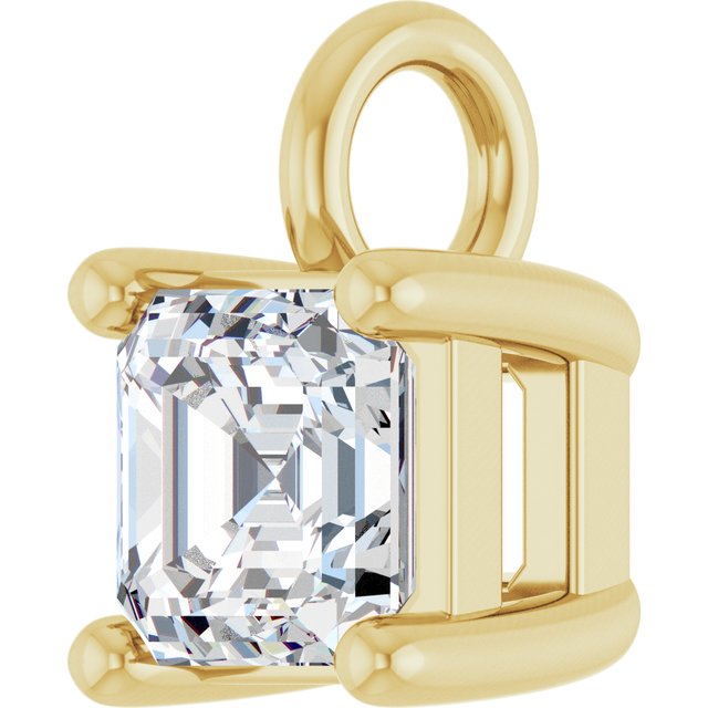 1/3 CT Lab-Grown Diamond Dangle, 4.45 mm x 4.45 mm