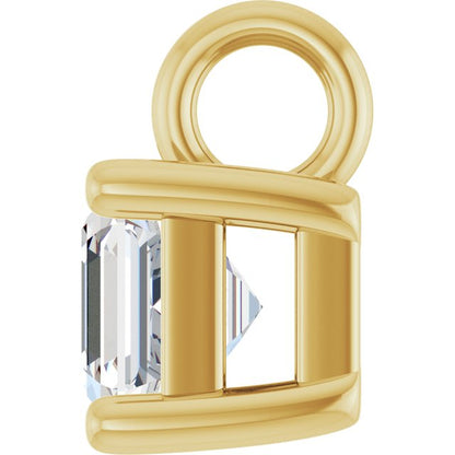 1/3 CT Lab-Grown Diamond Dangle, 4.45 mm x 4.45 mm