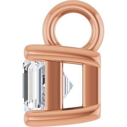 1/3 CT Lab-Grown Diamond Dangle, 4.45 mm x 4.45 mm