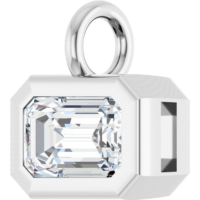1.3 CT Natural Diamond Bezel-Set Dangle