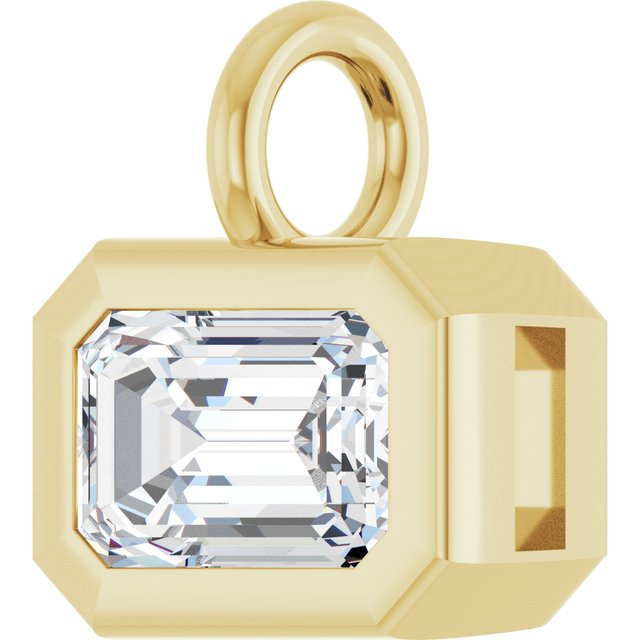 1.3 CT Natural Diamond Bezel-Set Dangle