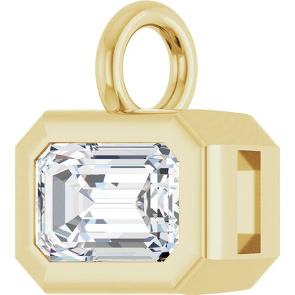 1.3 CT Natural Diamond Bezel-Set Dangle