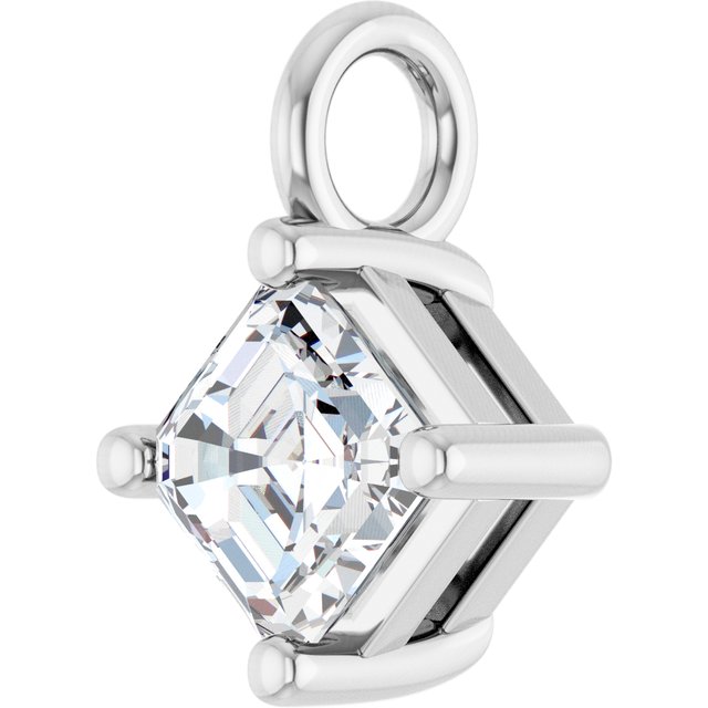 1/3 CT Lab-Grown Diamond Dangle, 6 mm x 6 mm