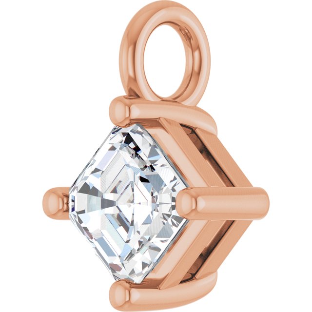 1/3 CT Lab-Grown Diamond Dangle, 6 mm x 6 mm