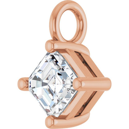 1/3 CT Lab-Grown Diamond Dangle, 6 mm x 6 mm