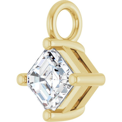 1/3 CT Lab-Grown Diamond Dangle, 6 mm x 6 mm