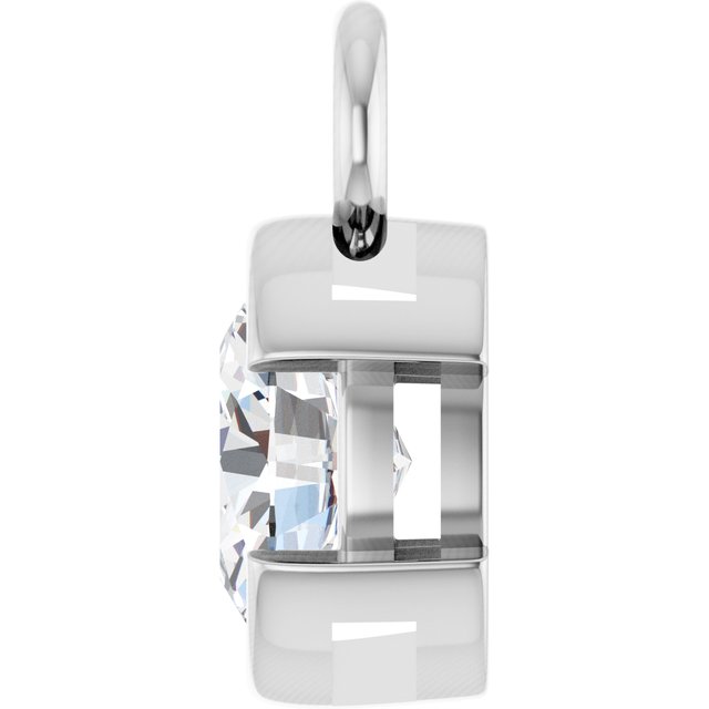1/4 CT Natural Diamond Half-Bezel Dangle