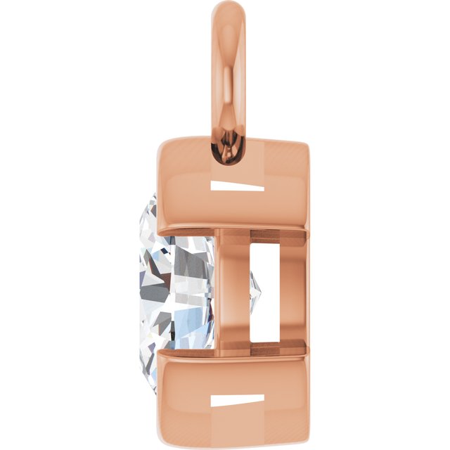 1/4 CT Natural Diamond Half-Bezel Dangle