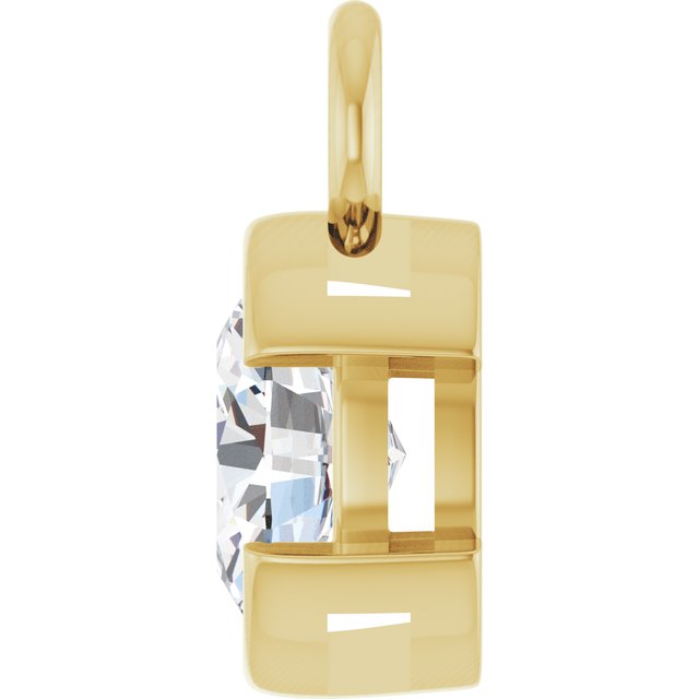 1/4 CT Natural Diamond Half-Bezel Dangle