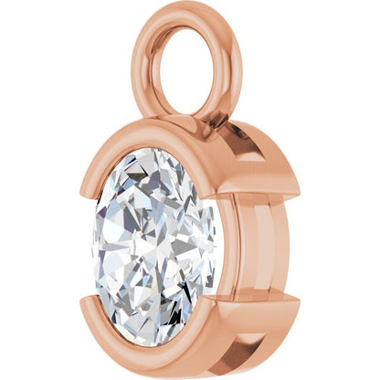 1/4 CT Lab-Grown Diamond Half-Bezel Dangle