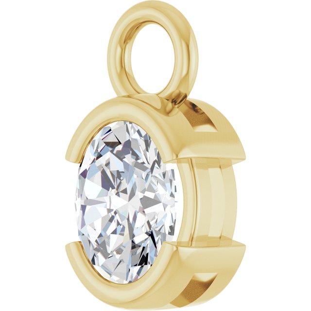 1/4 CT Lab-Grown Diamond Half-Bezel Dangle