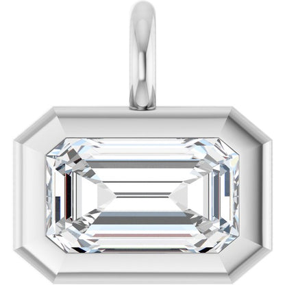 1.3 CT Natural Diamond Bezel-Set Dangle