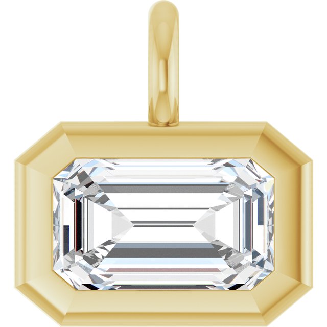 1.3 CT Natural Diamond Bezel-Set Dangle