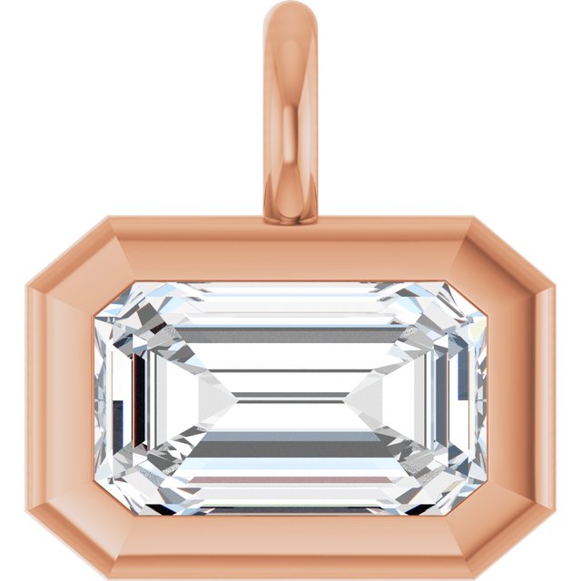 1.3 CT Natural Diamond Bezel-Set Dangle