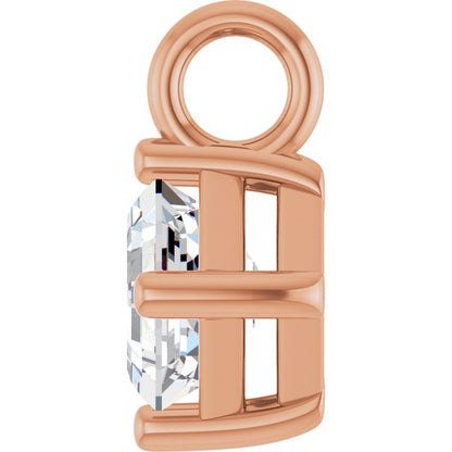 1/3 CT Lab-Grown Diamond Dangle, 6 mm x 6 mm