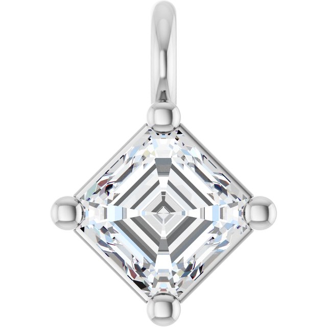 1/3 CT Lab-Grown Diamond Dangle, 6 mm x 6 mm