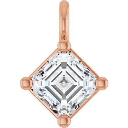 1/3 CT Lab-Grown Diamond Dangle, 6 mm x 6 mm