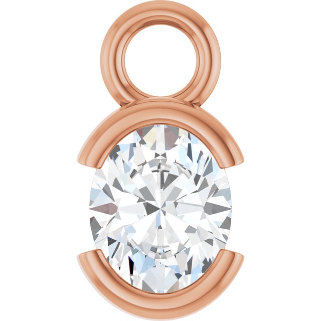 1/4 CT Lab-Grown Diamond Half-Bezel Dangle
