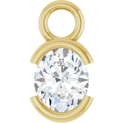 1/4 CT Lab-Grown Diamond Half-Bezel Dangle
