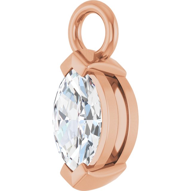 1/4 CT Lab-Grown Diamond Dangle, 3.7 mm x 7.6 mm
