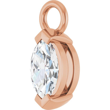 1/4 CT Lab-Grown Diamond Dangle, 3.7 mm x 7.6 mm