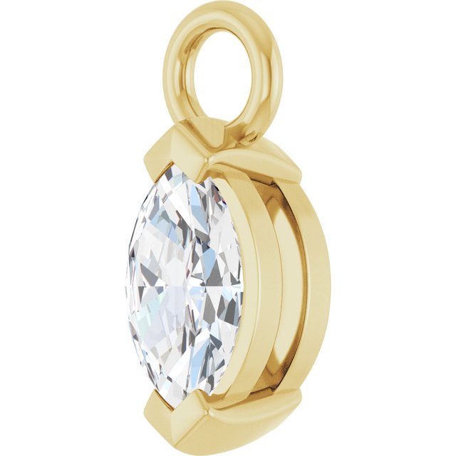 1/4 CT Lab-Grown Diamond Dangle, 3.7 mm x 7.6 mm