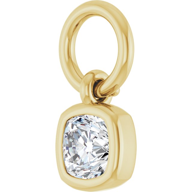 1/5 CT Lab-Grown Diamond Hoop Dangle, 3.8 mm x 9.55 mm