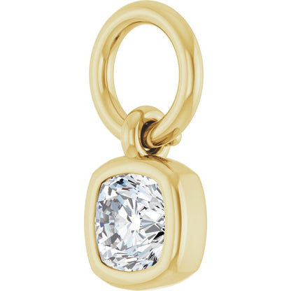 1/5 CT Lab-Grown Diamond Hoop Dangle, 3.8 mm x 9.55 mm