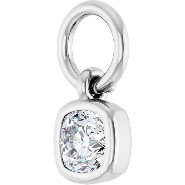 1/5 CT Lab-Grown Diamond Hoop Dangle, 3.8 mm x 9.55 mm