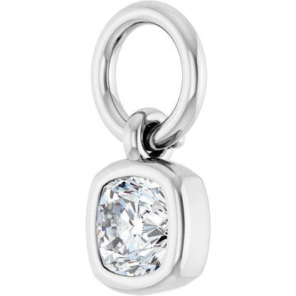 1/5 CT Lab-Grown Diamond Hoop Dangle, 3.8 mm x 9.55 mm