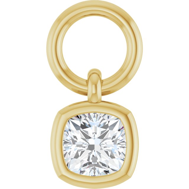 1/5 CT Lab-Grown Diamond Hoop Dangle, 3.8 mm x 9.55 mm