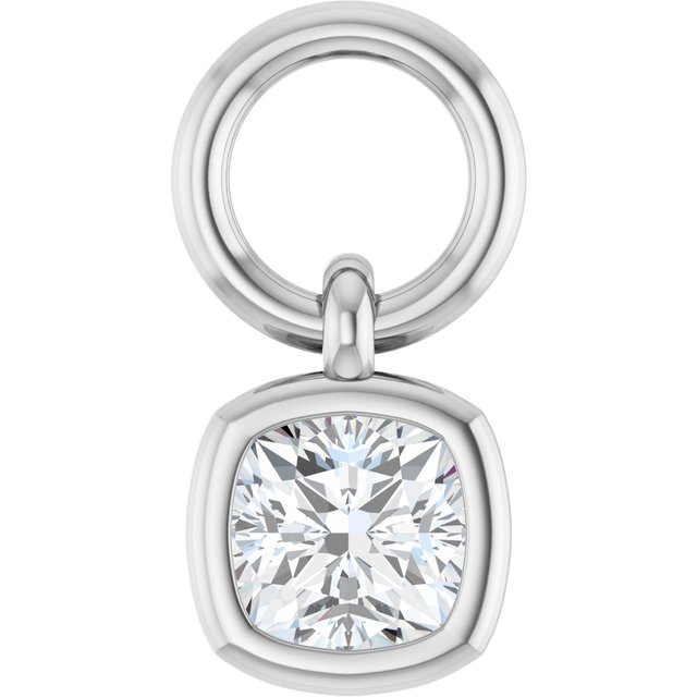 1/5 CT Lab-Grown Diamond Hoop Dangle, 3.8 mm x 9.55 mm