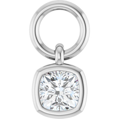 1/5 CT Lab-Grown Diamond Hoop Dangle, 3.8 mm x 9.55 mm