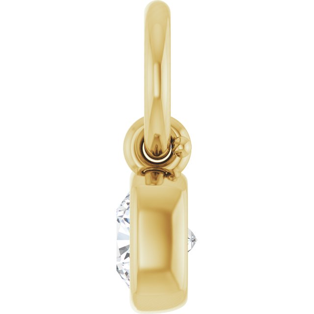 1/5 CT Lab-Grown Diamond Hoop Dangle, 3.8 mm x 9.55 mm