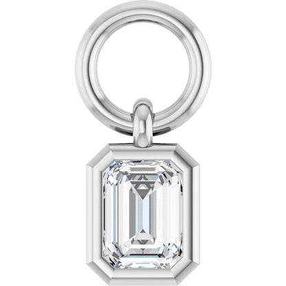 1/5 CT Natural Diamond Hoop Dangle