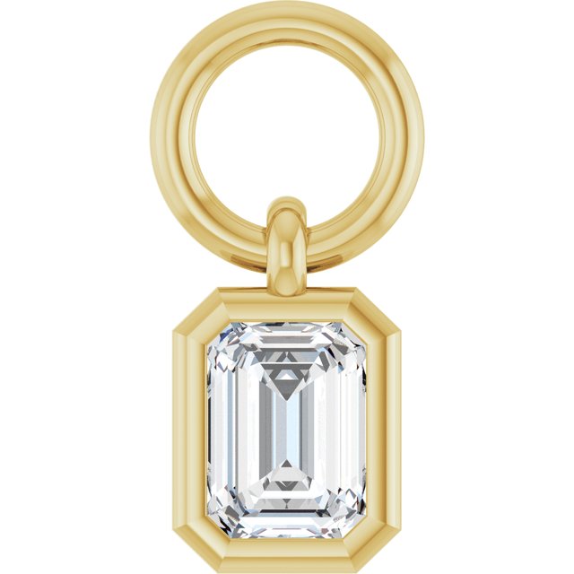 1/5 CT Lab-Grown Diamond Hoop Dangle, 3.8 mm x 9.55 mm
