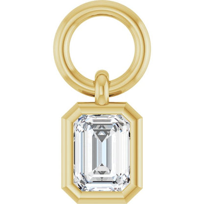 1/5 CT Natural Diamond Hoop Dangle