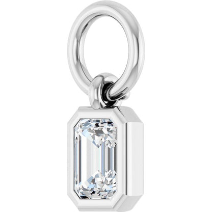 1/5 CT Natural Diamond Hoop Dangle