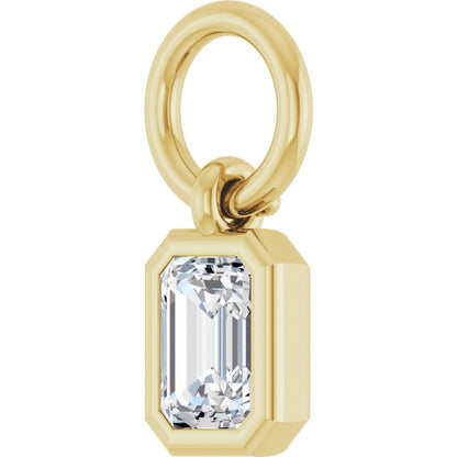 1/5 CT Lab-Grown Diamond Hoop Dangle, 3.8 mm x 9.55 mm