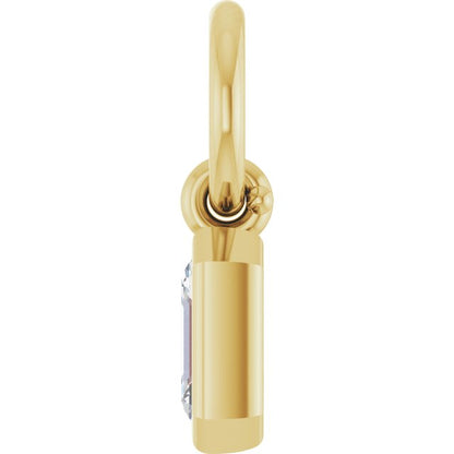 1/5 CT Natural Diamond Hoop Dangle