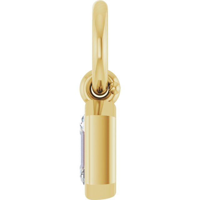 1/5 CT Lab-Grown Diamond Hoop Dangle, 3.8 mm x 9.55 mm