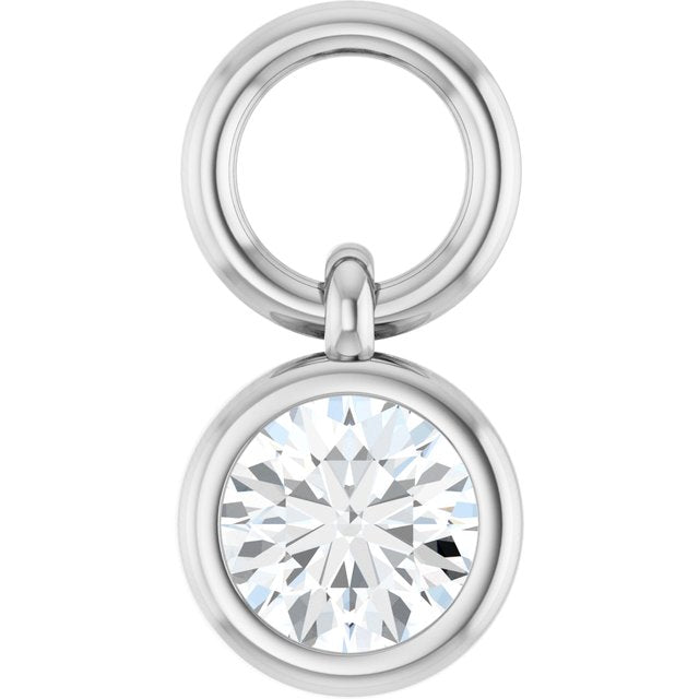 1/5 CT Natural Diamond Hoop Dangle