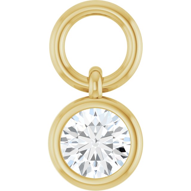 1/5 CT Natural Diamond Hoop Dangle