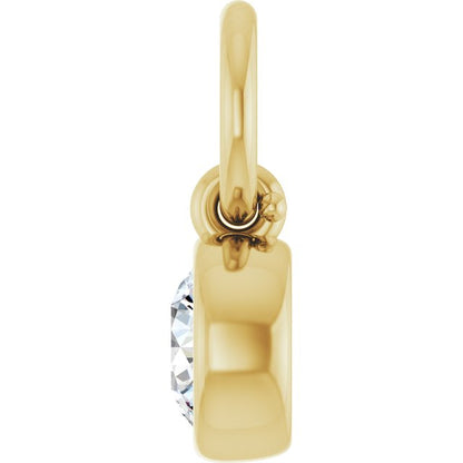 1/5 CT Lab-Grown Diamond Hoop Dangle, 3.8 mm x 9.55 mm
