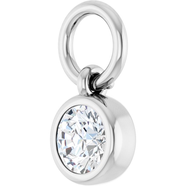 1/5 CT Natural Diamond Hoop Dangle